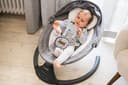 MoMi KENANI Babywippe für Kinder bis 9 kg, klappbar, mit Fernbedienung & Bluetooth zum Verbinden mit Smartphone, Batterie- oder Stromanschluss, mit 5-Punkt-Sicherheitsgurt, Sonnenschutz, Insektennetz - 2