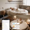 Yuanfenghua Plafoniera LED, Smart lampada da soffitto Alexa con telecomando che cambia colore, lampada da camera da letto soggiorno illuminazione moderna a soffitto lampadario, 90cm, bianco - 4