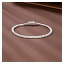 PVUVTNAHW Bracciale da Tennis da Donna con Catena in moissanite autentica da 2 mm e 0,03 carati, gioielleria raffinata, Argento Sterling 925(Moissanite_16cm) - 4