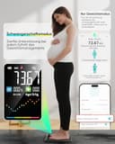 Körperfettwaage Personenwaage Digital 8-Elektroden Bluetooth App Smart Körperanalysewaage, 58 Körperdaten Fett, Muskel, Protein, BMI, BMR, Großes Display, Gehärtetes Glas, 180kg/400lbs, 24 Benutzer - 6