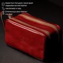 Borsa da Toilette in Pelle - Borsa cosmetica Italiana - Borsa Dopp di classe - Time Resistance - 4