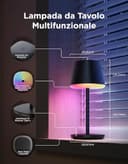 Govee Lampada da Tavolo senza Fili, RGBICWW Lampada da Comodino LED Compatibile con Mattel Alexa, Dimmerabile 500lm e Ricaricabile 4800mAh, 72 Scene, 2700-6500K per Soggiorno Camera da Letto Scrivania - 8