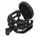 Verstellbarer Schockhalterungsfilter für Mikrofone, passend für Neumann U87 – professioneller Mikrofonhalter mit zweilagigem Popfilter, geeignet für Mikrofone mit 24 mm - 7