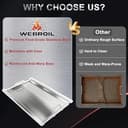 Full Size Griddle Insert for Napoleon Prestige PRO 500, Built-in Prestige 500, P500RBPSS, BIP500RBNSS-3, P500RSIBNK-3, P500, P500N Grills Accessories, Stainless Steel Griddle Plate, 26.3''L X 17.7''W - 6