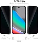 Afikyutu Protector de Pantalla Privacidad para Google Pixel 10, 2 Piezas Antiespía Cristal Templado + 2 Piezas Protector de Lente Cámara, Anti-Arañazos, Fácil de Instalar, 9H Dureza - 3