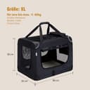 Zedelmaier Hundebox Faltbar Hundetransportbox, XL 81x58x56cm, robust Transportbox für Hund & Katze Groß Hundetasche Auto Haustiertransportbox für Unterwegs & Zuhause Schwarz - 2