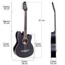 ACUSTIKA F330 Chitarra Acustica - Chitarra Acustica misura 39” ( 97x36x9,5 ) cm in Legno - 6 Corde in Acciaio - 2