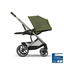 CYBEX Gold Kinderwagen Balios S Lux, Ergonomische Liegeposition, Einhand-Gurtsystem, Ab Geburt bis 22 kg (ca. 4 Jahre), Moss Green - 9
