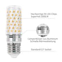 E27 LED mais dimmerabile,luce bianca calda 3000 K 10W 1000LM LED E27 mais lampadine, sostituisce 100W lampadina alogena, lampadina LED per lampadario, lampada a parete AC 220-240V (confezione da 4) - 5