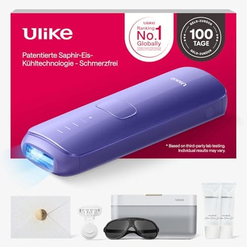 Ulike Air 3 Deluxe IPL Geräte Haarentfernung für Gesicht und Körper zu Hause, Alternative zur Laserhaarentfernung, Saphir-Eiskühl für dauerhafte haarentfernung, mit UV-Sterilisator & Aloe Gel, Lila