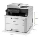 Brother MFC-L3730CDN Colour Laser Printer - All-in-One, USB 2.0/Network, Printer/Scanner/Copier/Fax Machine, 2 Sided Printing, A4 Printer, Small Office/Home Office Printer - 3