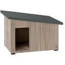 Ferplast Argo 100 Casetta per Cani in Legno FSC - Tetto Spiovente, Apribile - Trattamento Resina Impermeabile & Anti-UV - Piedi Isolanti - Porta Rifinita - 100 x 55 x h 73,5 cm - 1