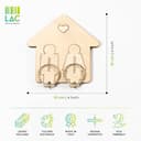 LASERO' Portachiavi Coppia Personalizzato in Legno - Portachiavi Casa Nuova Regali di Coppia Lui e Lei - Regalo Anniversario - 2