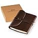 Antony Olivier Genuine Leather Diary | Unlined Paper Premium Quality | Leather Travel Diary Notebook | Refillable | Men, Women & Students | Classic Dark Brown | 21 x 16 cm (Close to A5) - 1
