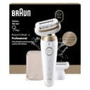Braun Silk·épil 9 Flex, Epilierer Damen mit 360° Flexiblem Kopf für eine Einfache Haarentfernung, Nass & Trocken, Langanhaltend Glatte Haut — Inkl. Rasier und Trimmeraufsatz — 9-041 3D, Gold - 1