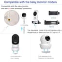 67" Adjustable Height Baby Monitor Floor Stand Holder for Nanit Pro Smart Monitor & Flex Stand,Owlet Cam/Cam 2 /Owlet Duo 2, Baby Monitor,Also Cameras with 1/4 Thread Connection - 5