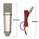 All Metal U87 Condenser Microphone Professional Recording Microphone for Computer/Laptop Podcast Gaming YouTube Singing Studio (Color : Blue Logo) - 6