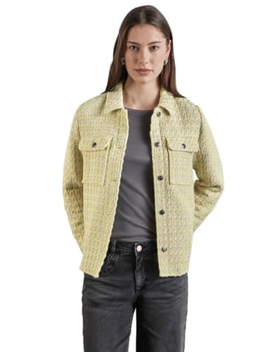 Street One Women's A212415 Bouclé Jacket, Mellow Yellow
