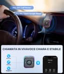 2026 JOYROOM Aux Auto, Ricevitore Bluetooth 5.4 per Chiamate in Vivavoce e Ascolto di Musica Durante la Guida, Bluetooth Aux con Jack da 3,5mm e Cavo Lungo - 6