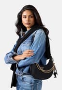 GUESS Davina Shoulder Bag, Black, One Size, Davina Shoulder Bag - 5