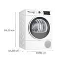 Bosch - Secadora con bomba de calor, 8 kg, Serie 4, Easy Clean, AutoDry, Antiarrugas, Blanco, WTR85V00ES - 2