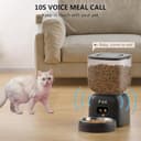 PUPPY KITTY Distributore Automatico Cibo Gatti, 2.4G WiFi Dispenser Cibo Gatti Collegare APP con 10S Registrazion, Ciotola in Acciaio Inossidabile 304, 1-10 Pasti al Giorno, 3L - 5