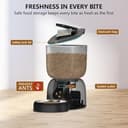 PUPPY KITTY Distributore Automatico Cibo Gatti, 2.4G WiFi Dispenser Cibo Gatti Collegare APP con 10S Registrazion, Ciotola in Acciaio Inossidabile 304, 1-10 Pasti al Giorno, 3L - 4