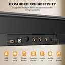 CAHAYA Piano Digital de 88 Teclas – Piano Eléctrico Semipesado con Conexión MIDI Atril Soporte en X Doble y 3 Pedales Ideal para Principiantes - 6