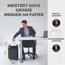 Fellowes 16 Blatt Aktenvernichter Partikelschnitt (P4), Papierschredder für Büro, Homeoffice, Powershred LX210, Schredder mit 23L Papierkorb, 100% staufrei, Safesense, Füllstandsanzeige, schwarz - 7