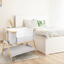 Moby-System Dreemy 3in1 Beistellbett Baby & Reisebett mit Matratze - 7-stufig höhenverstellbar, abnehmbare Seitenwand, 4 Transporträder, für Kinder bis 9 kg - 3