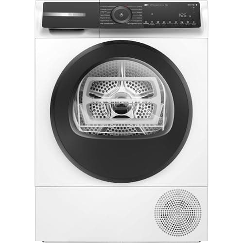 Bosch WQH245B0IT Serie 6 Asciugatrice smart a pompa di calore, 9 kg, Classe energetica C, Condensatore autopulente, Sensori di asciugatura intelligenti, Programmi brevi, Bianco, 60 Cm