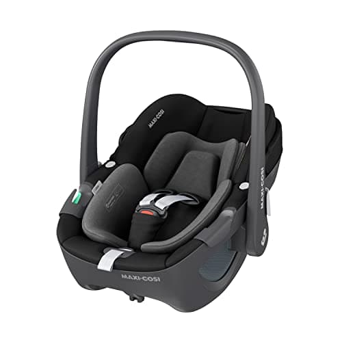 Maxi-Cosi Pebble 360 i-Size, Baby Car Seat, 360 Car Seat Newborn, 0-15 Months (40-83 cm), One-Hand Rotation, ClimaFlow, Easy-in Harness, G-Cell Side Impact Protection, Essential Black