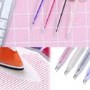 Bolígrafo de tela borrable con calor con 10 recambios de bolígrafo borrables, útiles herramientas de marcador de costura, tela, cuero, planchado y desaparición - 3