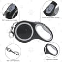 Aomig Correa Perro Extensible, 8m Correa Retráctil 360° Anti-Enredo para Perros, Correa Perro con Mango Antideslizante, Cinta Nylon Resistente y Botón de Bloqueo Rápido - 4