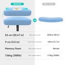 Aevoriax N56 Ergonomic Office Chair - Dual Backrest Design, Adjustable Lumbar Support, Thick Padded Seat, Flip-Up Armrests, Tilt Function - Ideal for Home Office, Gaming & Conference, Blue - 4