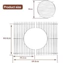 GFTIME 44.5 cm Stainless Steel Cooking Grates 7638 for Weber Spirit I II 300 Series, Spirit E/S-310, 320, 330, Spirit 700, Weber SmokeFire EX4/EX6, Genesis Silver/Gold/Platinum B/C, Genesis 1000-3500, - 2