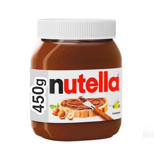 Nutella - Crema Spalmabile alle Nocciole e Cacao, Senza Glutine, Conservanti e Grassi Idrogenati, Ottimale a Colazione, Vasetto da 450 gr