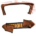 Copri maniglia per passeggino in pelle PU compatibile con passeggino Stokke Xplory V4 / V5, manicotto rimovibile con apertura a cerniera, antipolvere, impermeabile (marrone) - 2