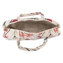 Wakects Borsa Fatta a Mano in Tessuto di Canapa con Motivo Fiori, Organizzatore per Aghi da Maglia con Fori Traspiranti per Viaggio e Ufficio - 6