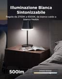 Govee Lampada da Tavolo senza Fili, RGBICWW Lampada da Comodino LED Compatibile con Mattel Alexa, Dimmerabile 500lm e Ricaricabile 4800mAh, 72 Scene, 2700-6500K per Soggiorno Camera da Letto Scrivania - 4