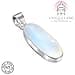 Unique Gems 925 Sterling Silver Rainbow Moonstone 8.2ct Classic Silver Pendant for Women - 2