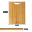 Tagliere in legno di bambù, dimensioni 30 x 40 cm, con tappo in silicone, scanalatura e manico - 2