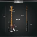 Rocktile Pro JBS50-BK Basso Elettrico a 5 Corde - JB-Style a 5 corde con corpo in tiglio - Manico in acero e tastiera in acero - 2x Single Coil pickup - 2x Volume, 1x Tone - Mensura 34" - Nero - 5