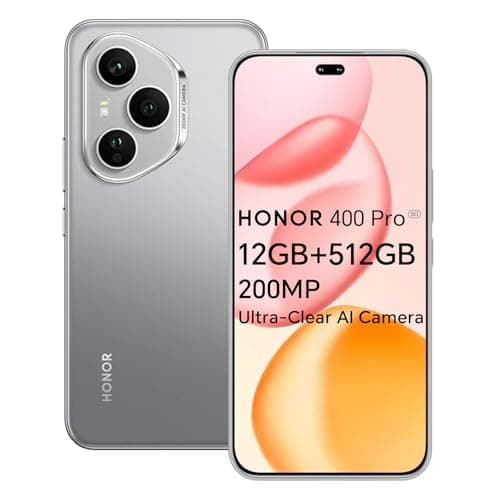 HONOR 400 Pro Smartphone 5G 512GB/12GB RAM, 200MP Ultra Clear AI Camera, 6.7 Inch AMOLED Display 120Hz 5000Nits, Snapdragon 8 Gen 3, 5170mAh Battery, IP68 and IP69, Dual SIM, NFC, Android 15, Grey