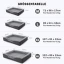 FURTIME Orthopädisches Hundebett Grosse Hunde, Memory Foam Hundekorb XL, Abnehmbar und Waschbar, rutschfeste Hundekörbchen, Hohem Rand Hundesofa, 107 x 81 x 19cm - 5