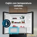 Cecotec Frigorífico 4 Puertas Total No Frost de 474L Bolero CoolMarket 4D 474 Dark E. 177,5cm de Alto, 83,3 cm de Ancho, Clase E, Ultra Silencioso, Iluminación LED, Compresor Inverter Plus, Inox Negro - 6