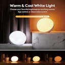 Hifree Smart Table Lamp, Dimmable Desk Lamp with App/Voice Control, LED RGB Color Changing Touch Lamp, Night Lamp for Bedroom Compatible with Alexa and Google Home No Battery Included - 3