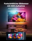 Govee TV Hintergrundbeleuchtung 3 Pro mit HDR-Dreifachkamera, 3,6M 5 in 1 RGBWWIC TV LED Streifen für 55–65 Zoll TVs, 75 LEDs/M, Unterstützt AI-Filter, Sprach- & APP-Steuerung DreamView Sync - 3