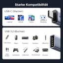 UGREEN Adapter USB C auf USB (4 Stück) 10Gbps Handy OTG Adapter Thunderbolt 4/5 kompatibel mit iPhone 17/16 Serie MacBook Pro M4 Mac mini Galaxy S25 usw. - 4