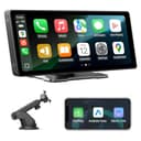 Senza Fili Autoradio, Wireless A-pple Carplay&Android Auto Portatile, 10.26 Pollici Stereo Auto HD Touch Screen, Car Radio with Mirror Link, GPS Navi, Bluetooth, FM, Siri, AUX, Airplay, Voice Control - 1